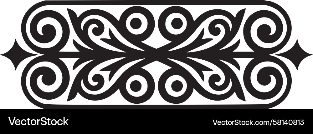 Intricate Scroll Border Vector Image