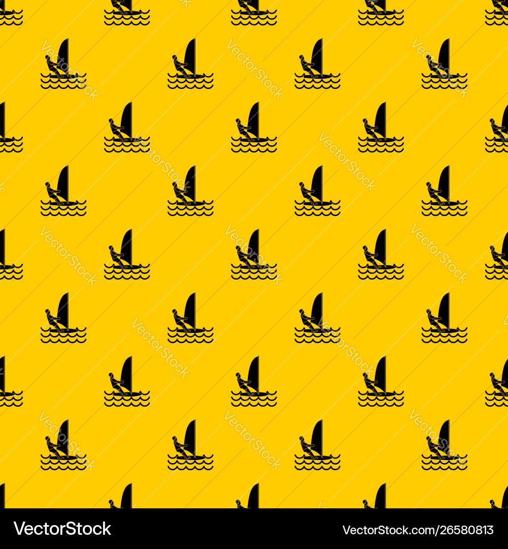 Man on windsurf pattern Man on windsurf pattern vector image