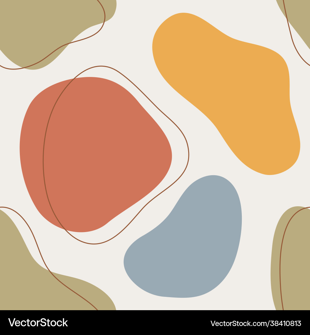 Organic shapes seamless pattern with lines Organic shapes seamless pattern with lines vector image