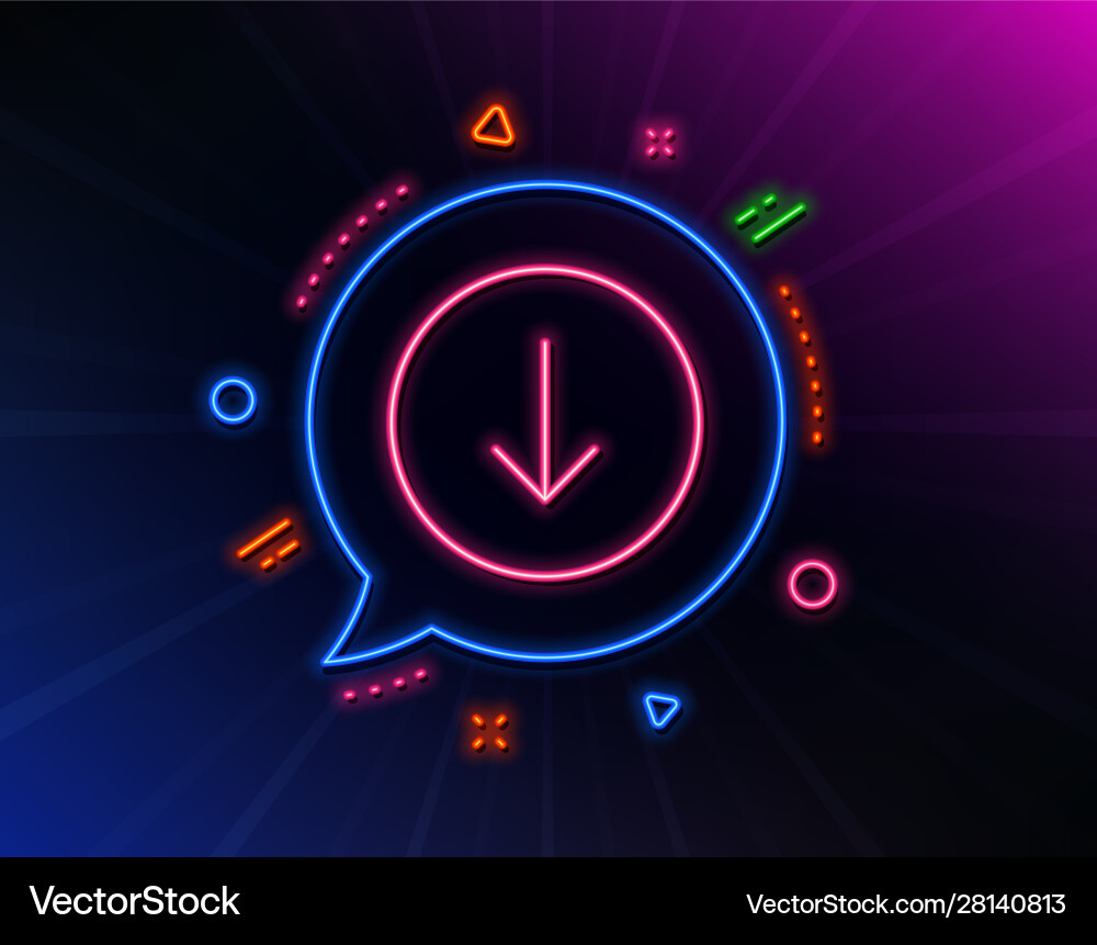 Scroll down button line icon scrolling screen Scroll down button line icon scrolling screen vector image