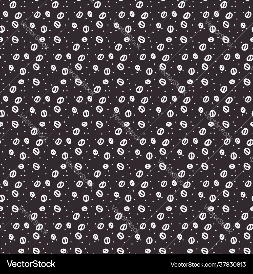 Seamless pattern with coffee grain in sketch Vector Image