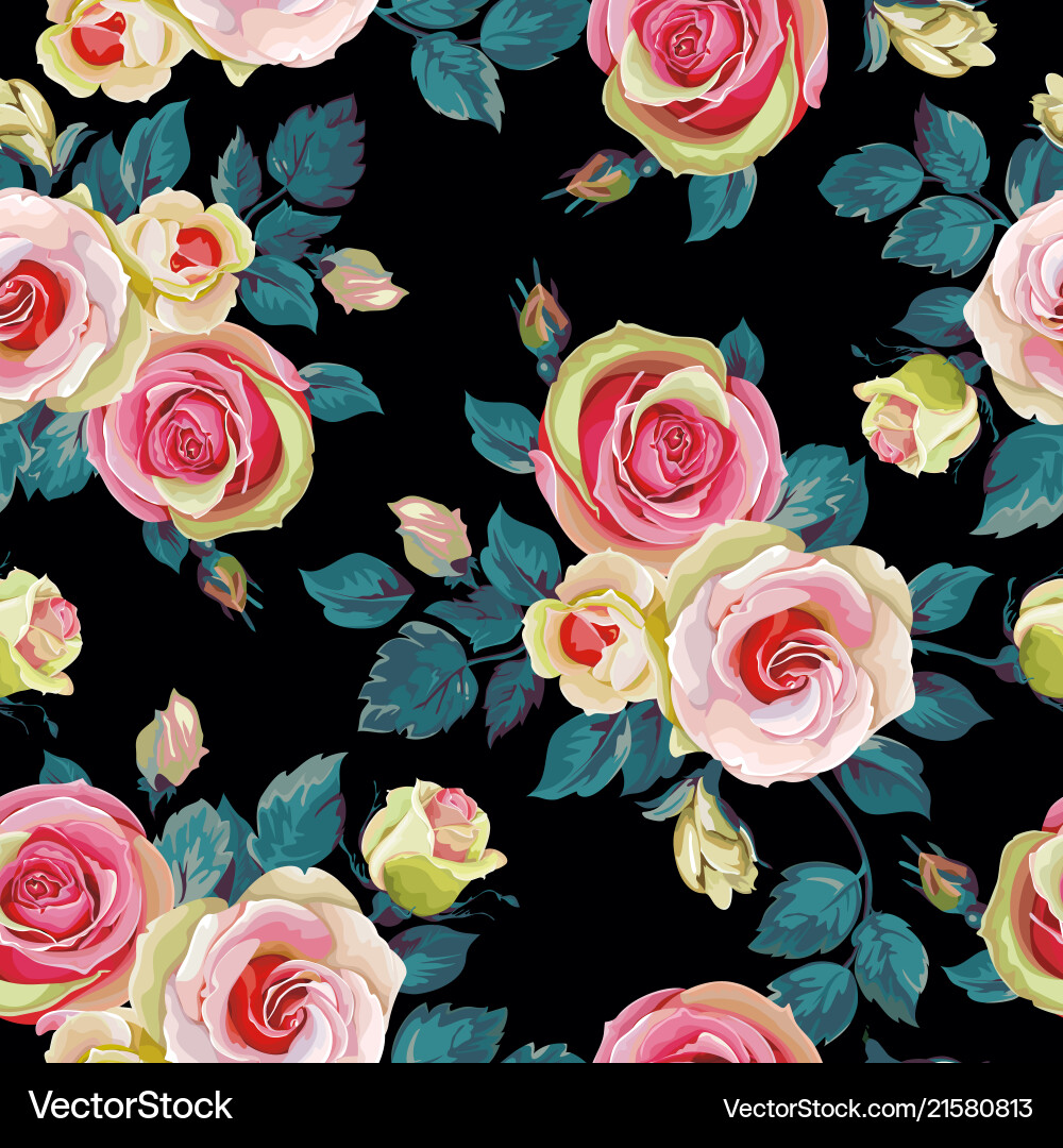 Seamless pattern with rose Seamless pattern with rose vector image