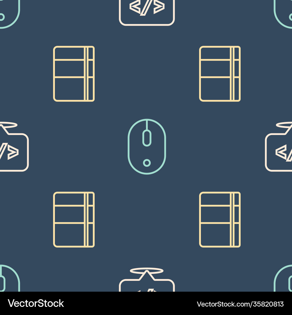 Set line front end development sketchbook Set line front end development sketchbook vector image