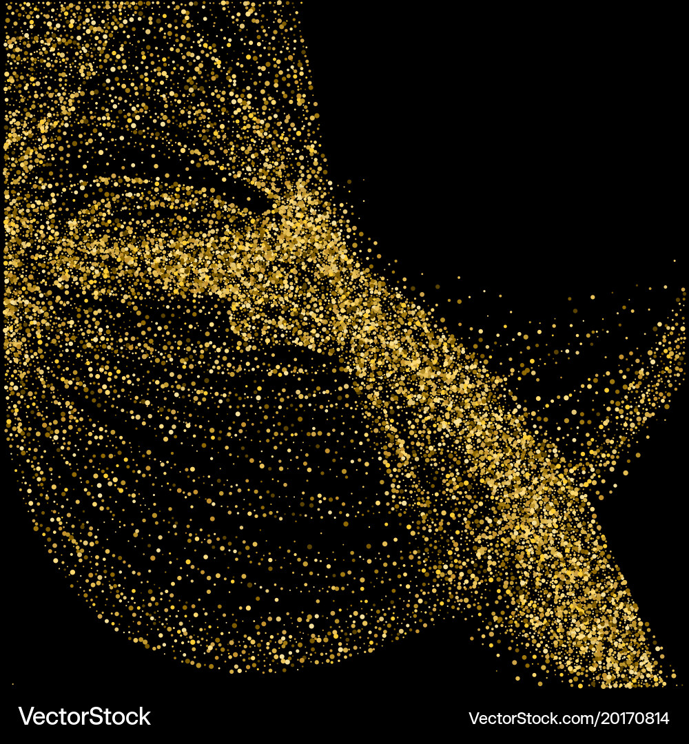 Abstract shiny color gold wave design element vector image