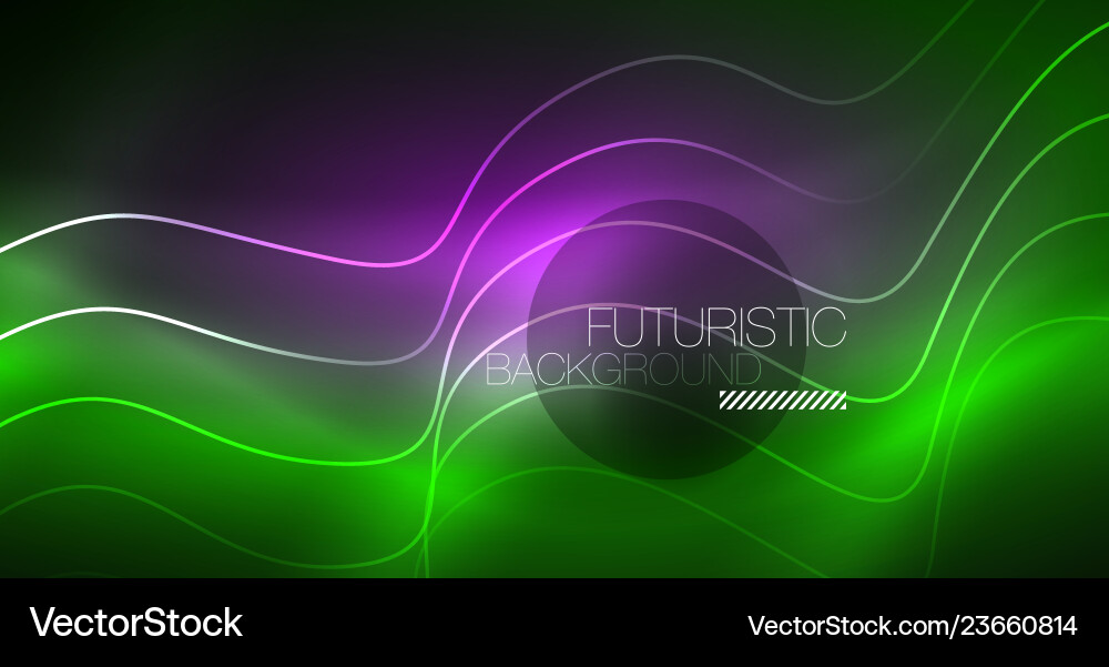 Abstract shiny glowinng color wave design element Vector Image