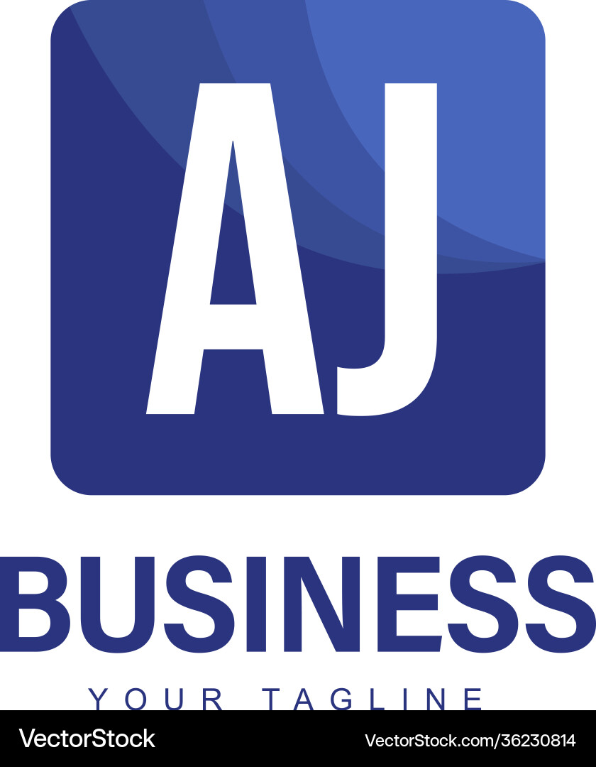 Aj initial a logo design with abstract style Aj initial a logo design with abstract style vector image