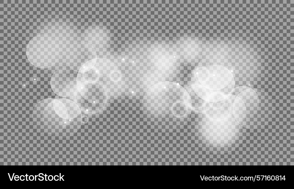 Bokeh circles on transparent background Bokeh circles on transparent background vector image
