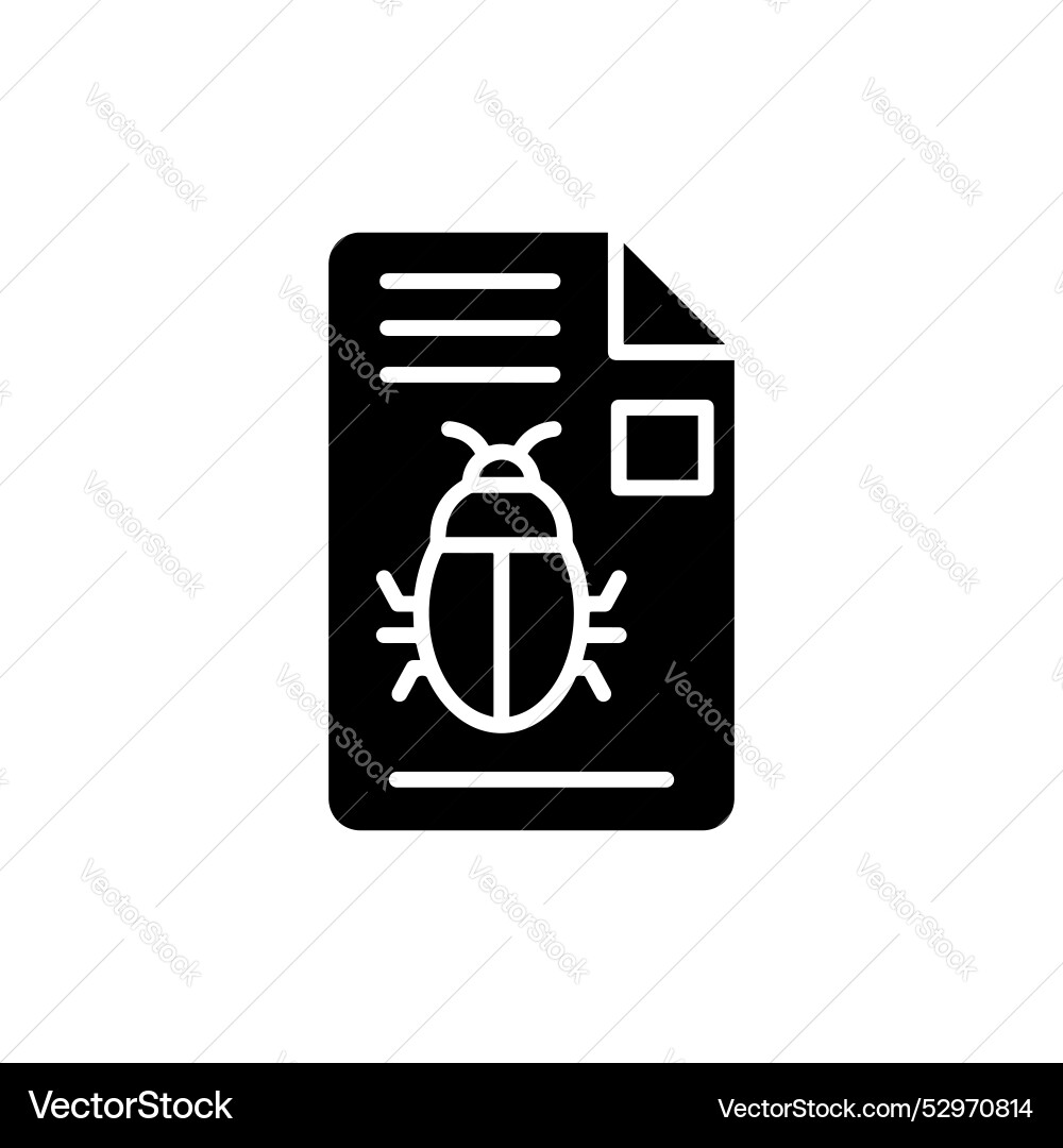 Bug report line icon isolated on white background vector image