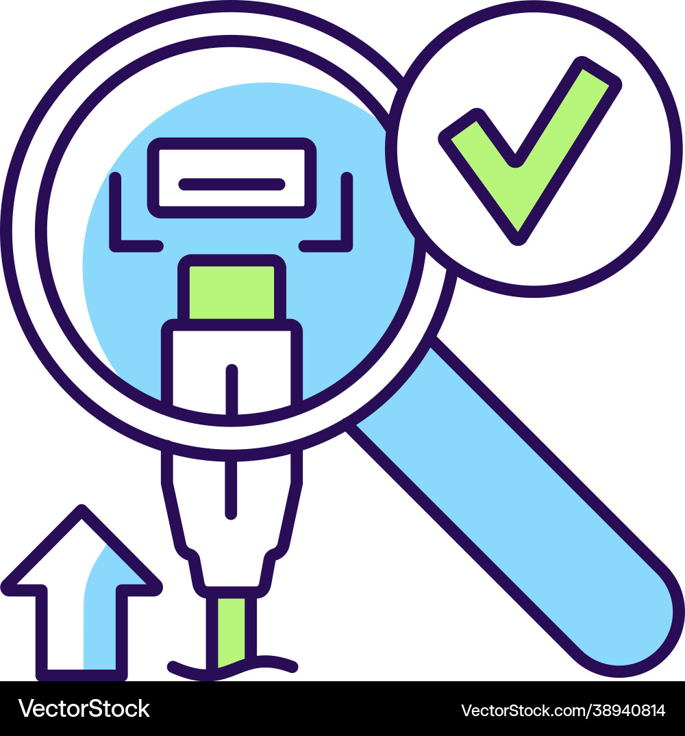 Check if connector and port match rgb color Check if connector and port match rgb color Vector Image