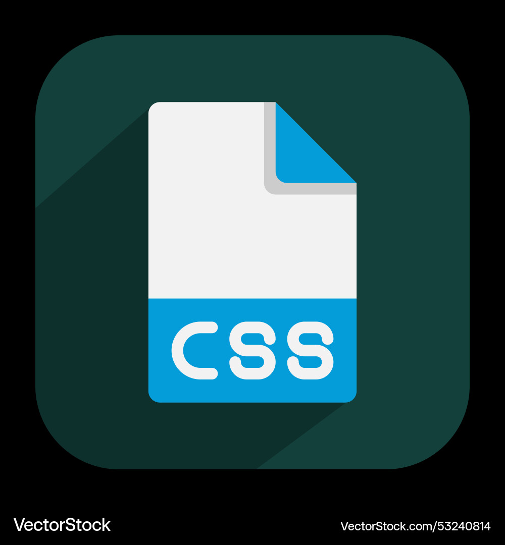Css files format flat icons document extension Css files format flat icons document extension vector image