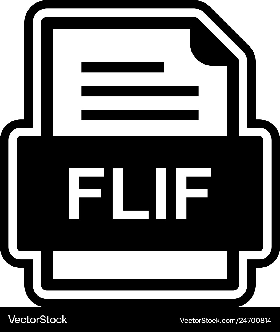 Flif file document icon vector image