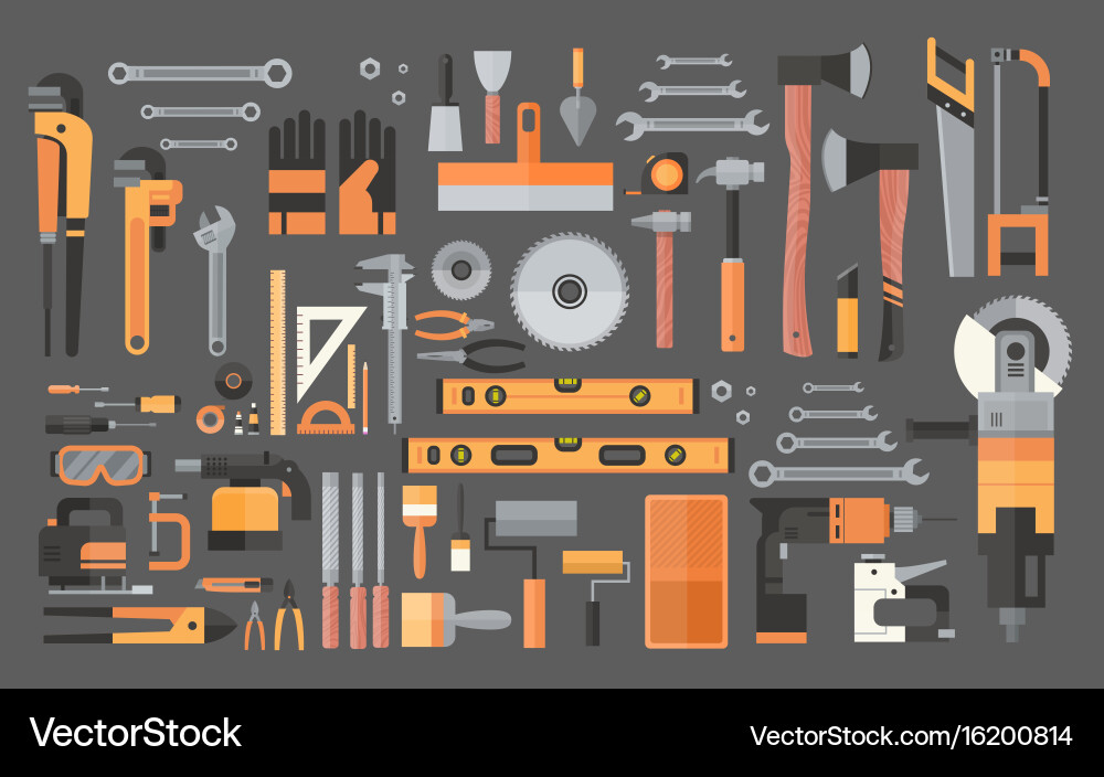 Handwerkzeuge Sammlung Vektorbild
