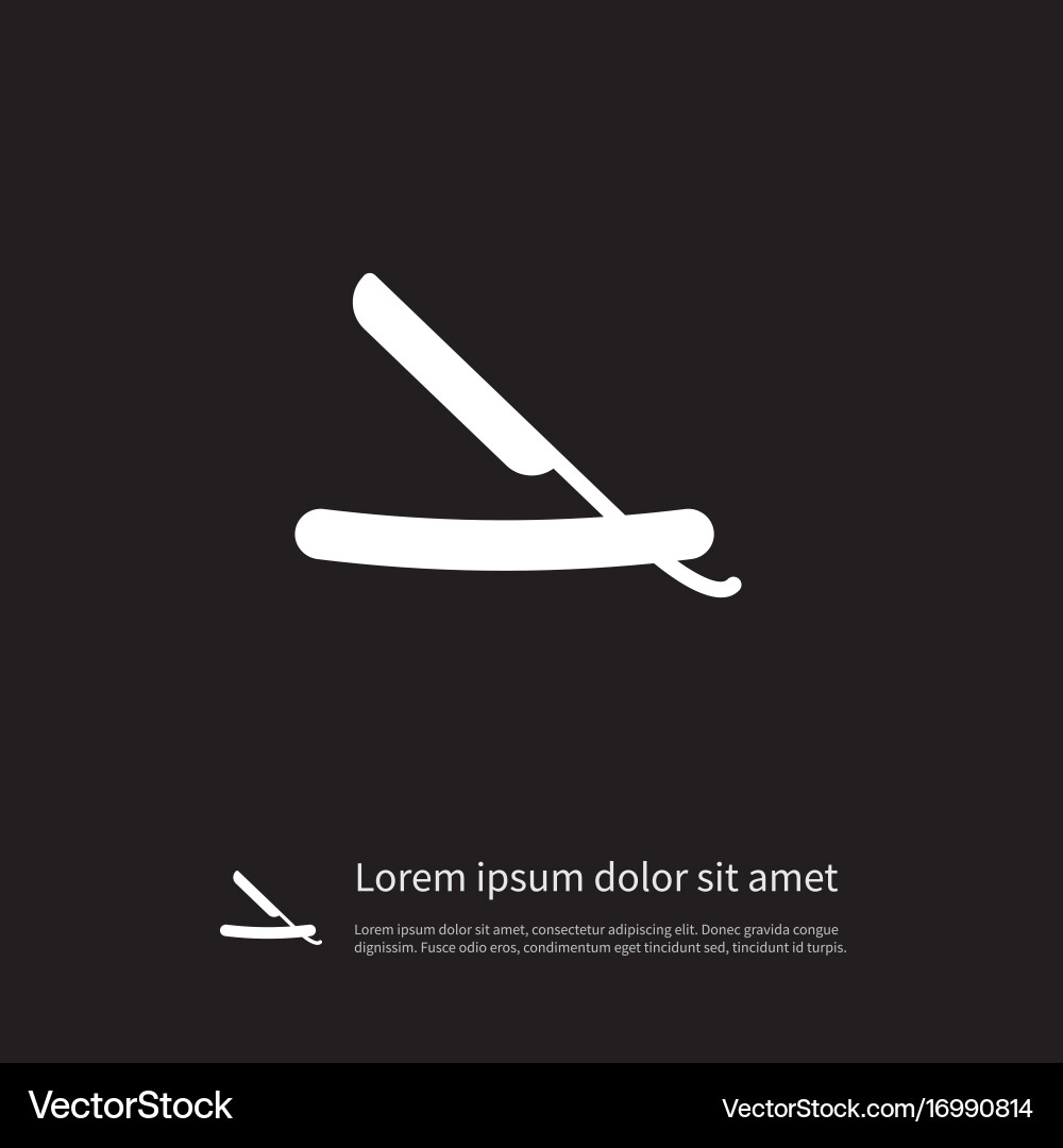 Isolated shaving icon edge element can vector image