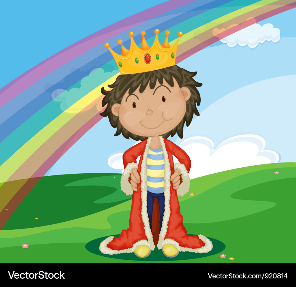 King in field Vector Image