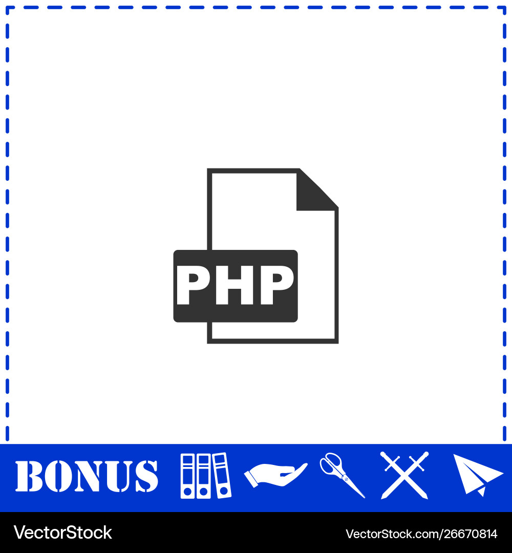 Php file icon flat vector image