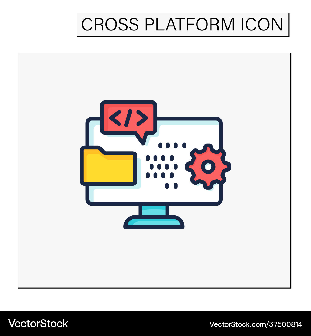 Programming environment color icon Programming environment color icon vector image