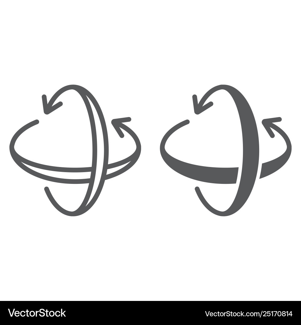 Rotation Axis Icon - Pivot & Rotate vector image
