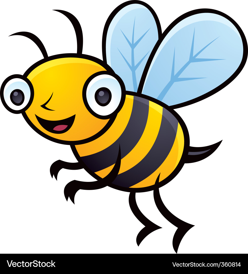 Süße Bumble Bienen Vektorbild