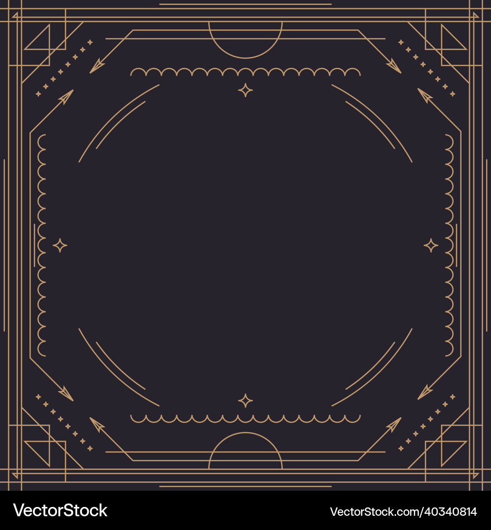 Thin line frame abstract geometric linear design Thin line frame abstract geometric linear design vector image