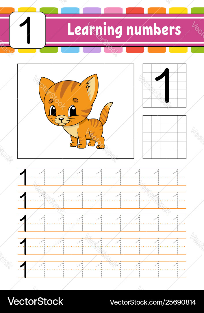 Trace and write handwriting practice learning Trace and write handwriting practice learning vector image