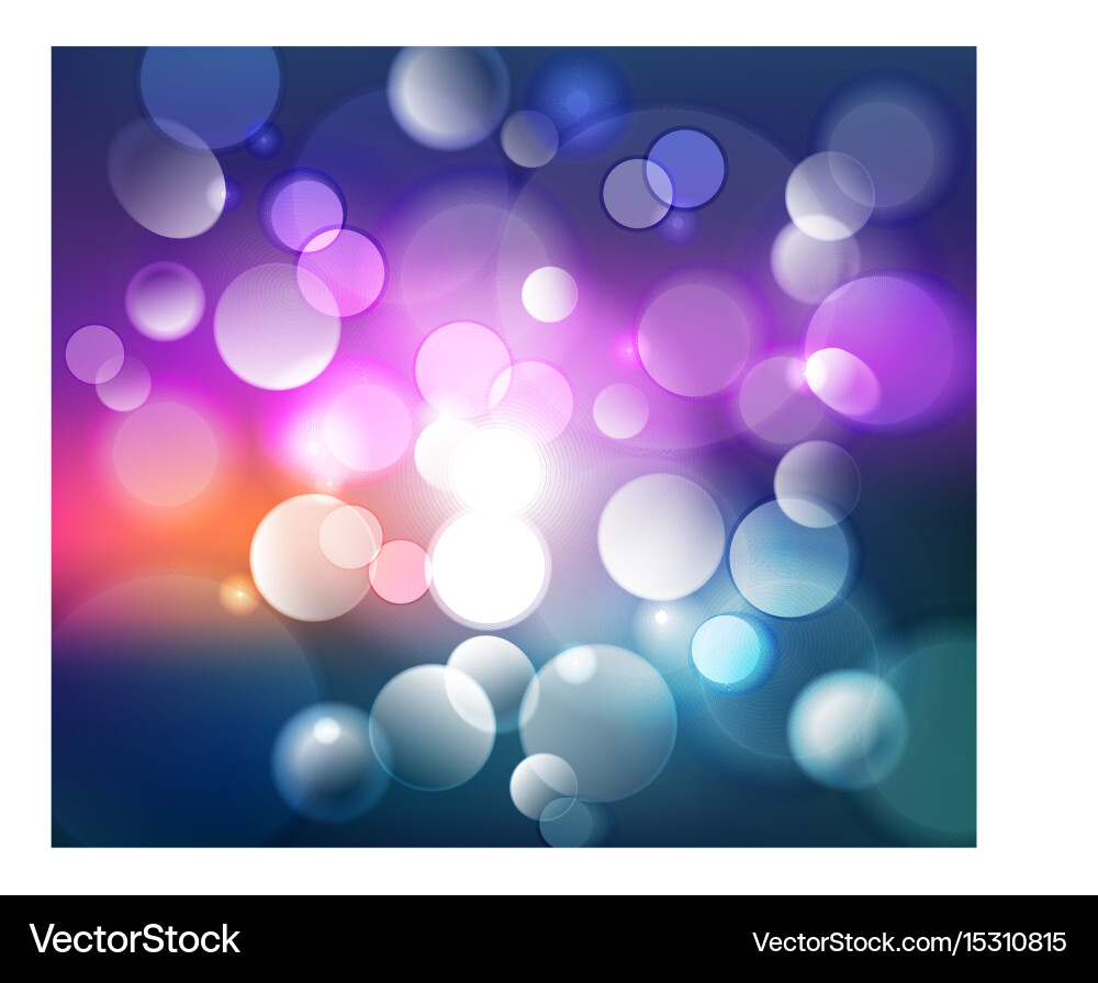Abstract background with bokeh effect vector image