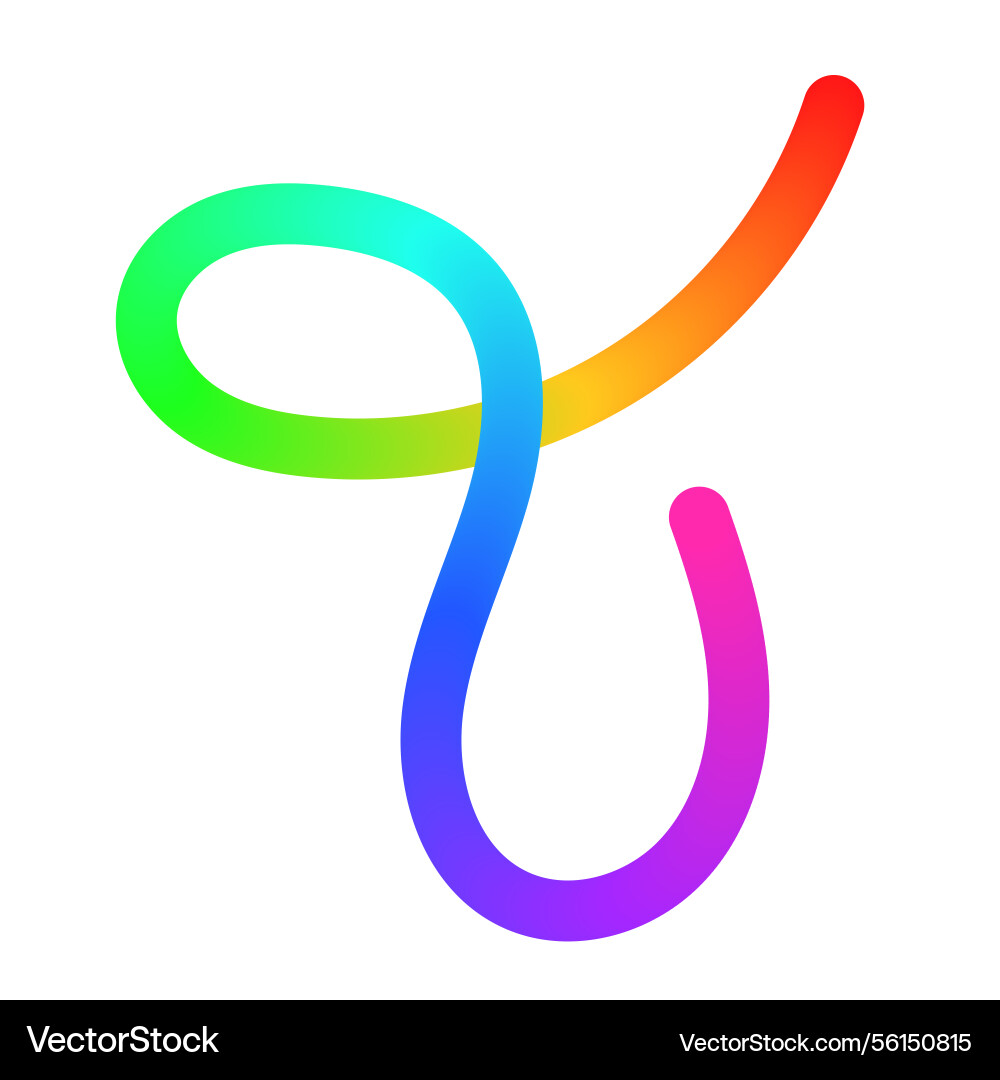 Abstract wavy lines with colorful gradient ribbon Abstract wavy lines with colorful gradient ribbon vector image