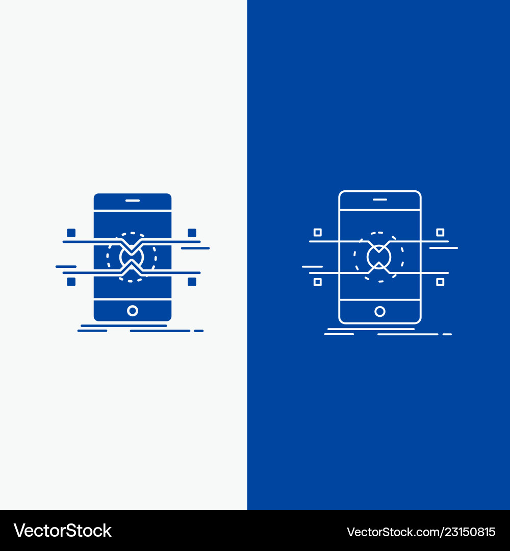 Api interface mobile phone smartphone line Api interface mobile phone smartphone line Vector Image