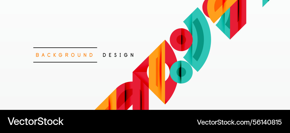 Bright geometric shapes create dynamic Bright geometric shapes create dynamic vector image
