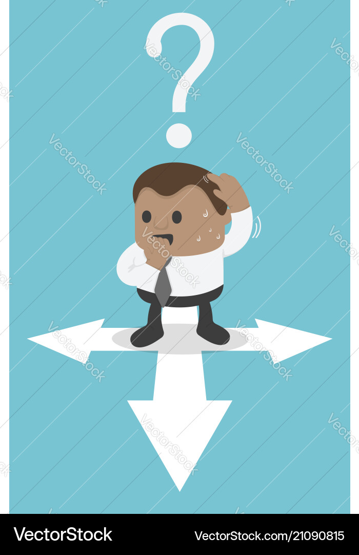 Business concept cartoon african businessman Business concept cartoon african businessman vector image