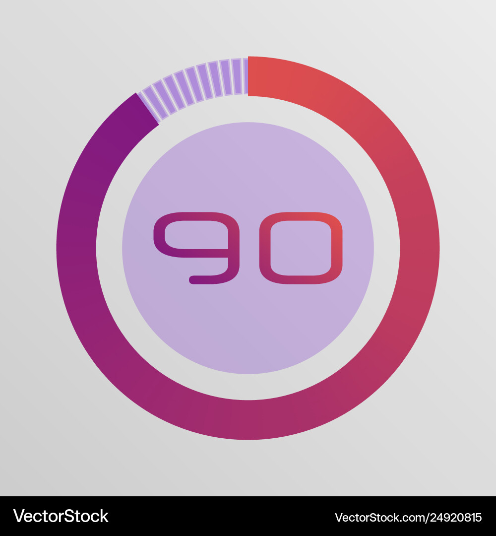 Circular interval timer Circular interval timer vector image