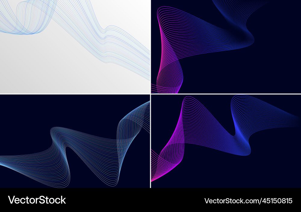 Collection of geometric minimal lines pattern set Vector Image