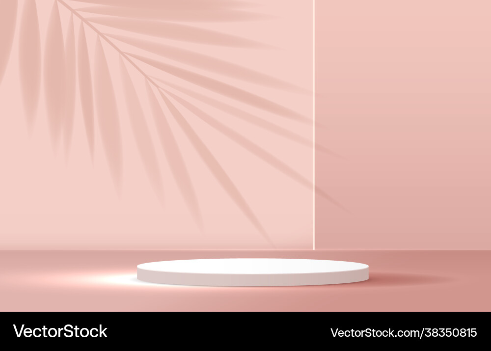 Cosmetic pastel pink background minimal Vector Image