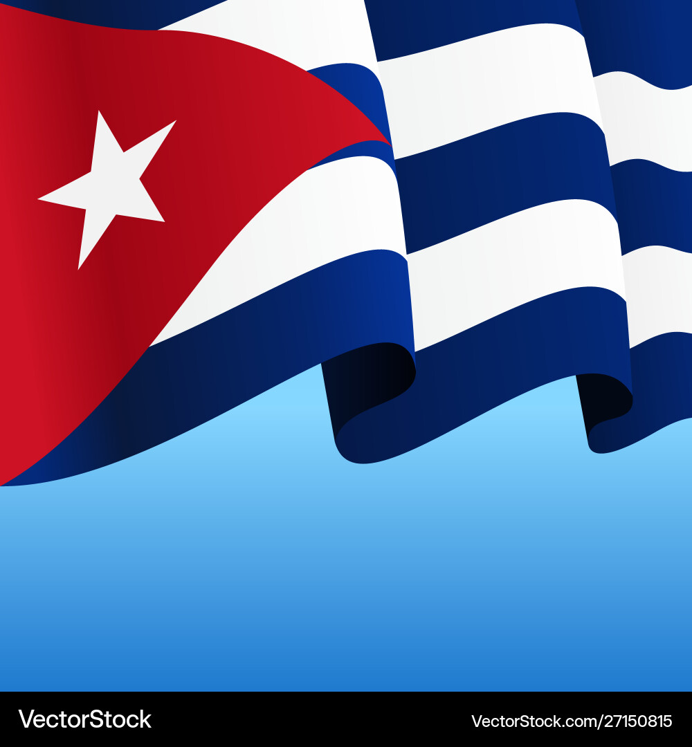 Cuban Flag Background vector image