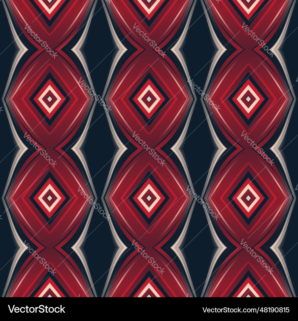 Dark blue and red seamless pattern with abstract Dark blue and red seamless pattern with abstract vector image