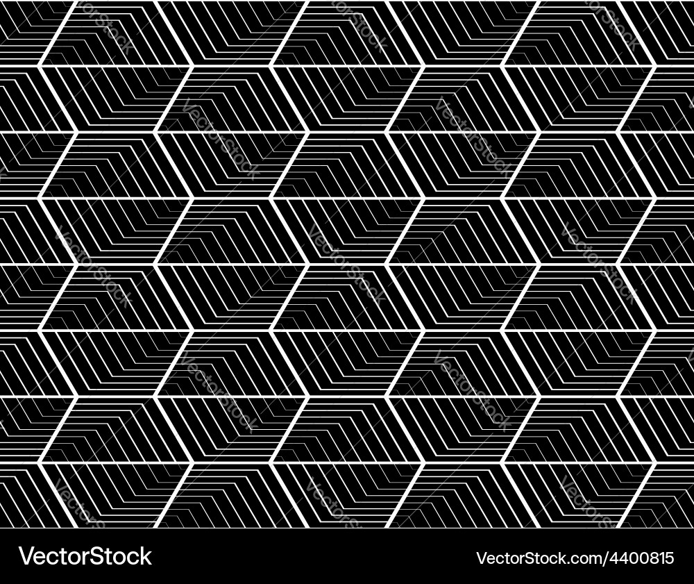 Design seamless monochrome hexagon pattern Vector Image