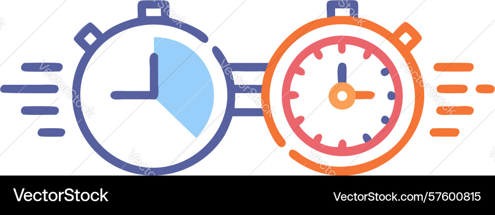 Dynamic stopwatch icons for time-related concepts vector image
