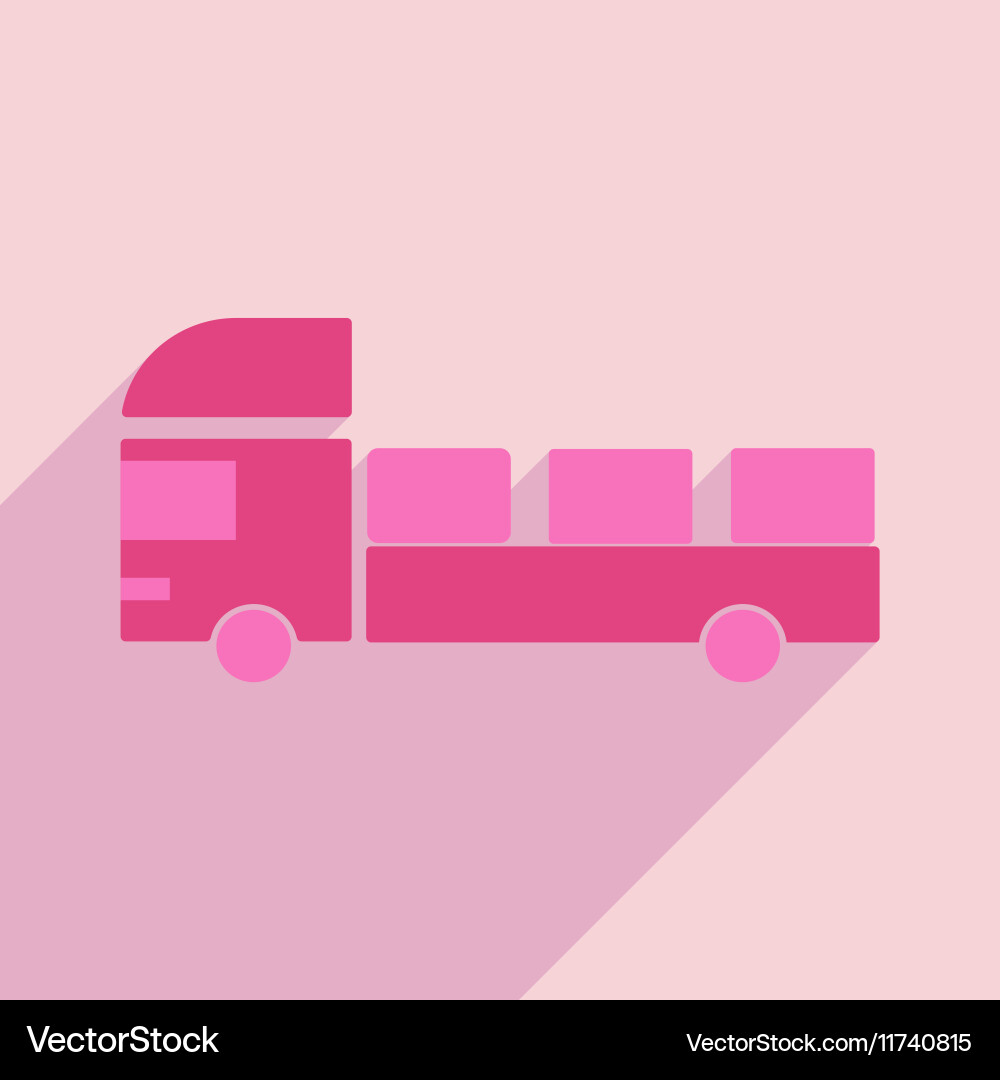 Flat with shadow icon and mobile application Vector Image