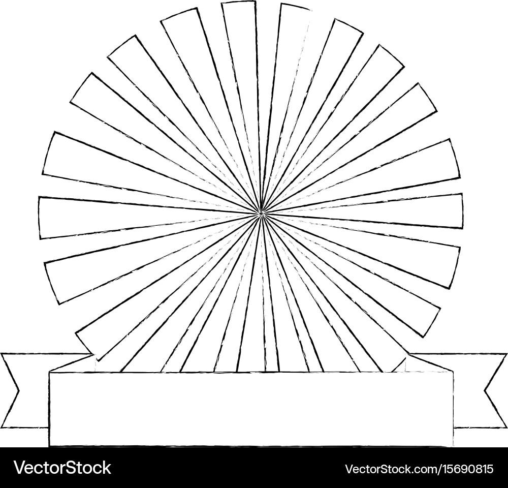 Frame with decorative ribbon icon Vector Image