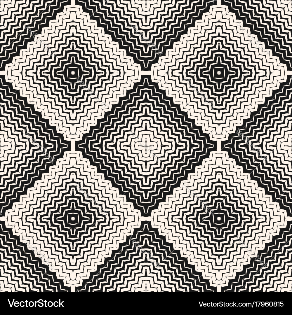 Halftone seamless pattern diagonal zigzag lines vector image