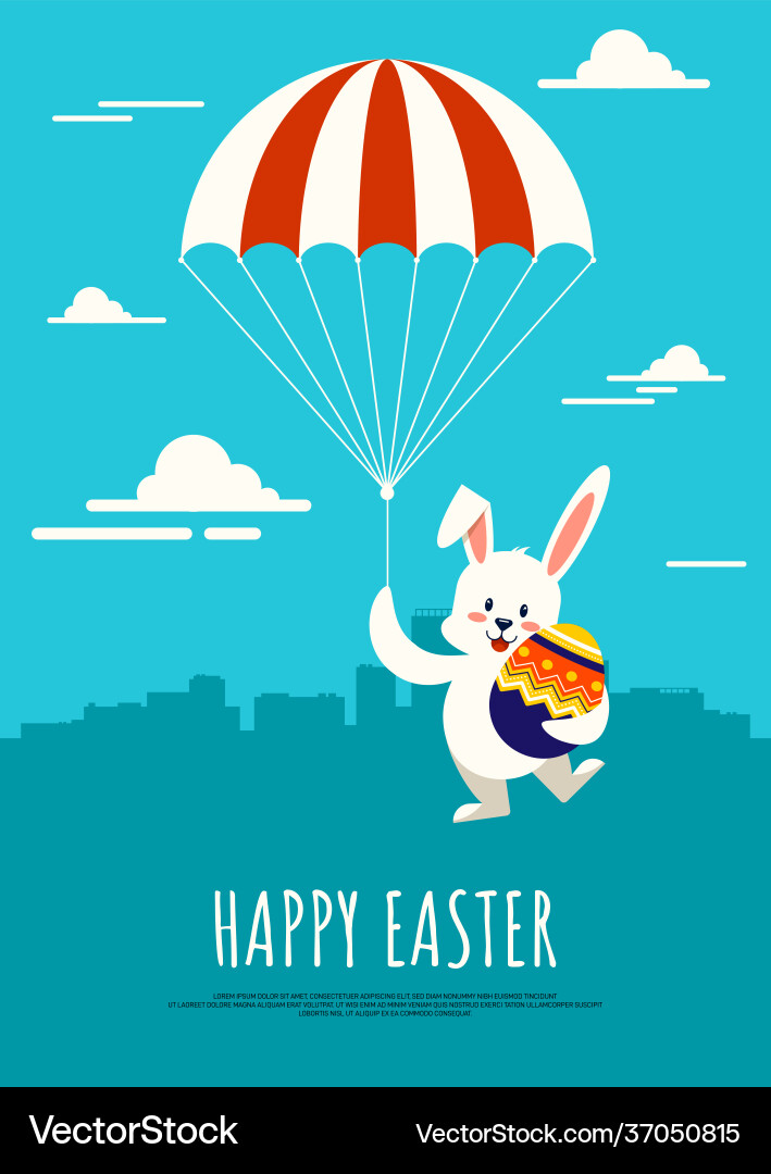 Happy easter day background decorative Happy easter day background decorative vector image