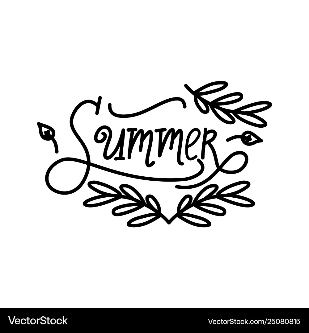 Hello summer script text design template Hello summer script text design template vector image