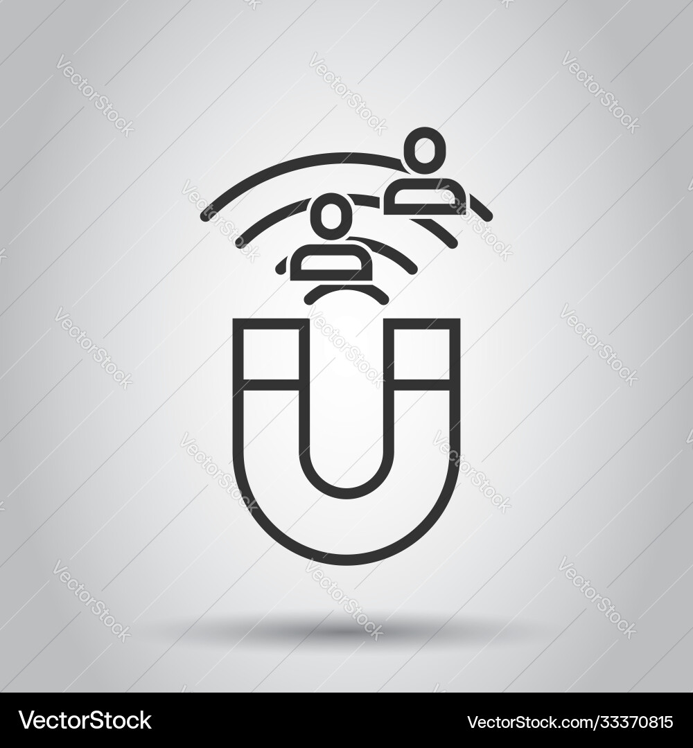 Lead conversion icon in flat style attract Vector Image