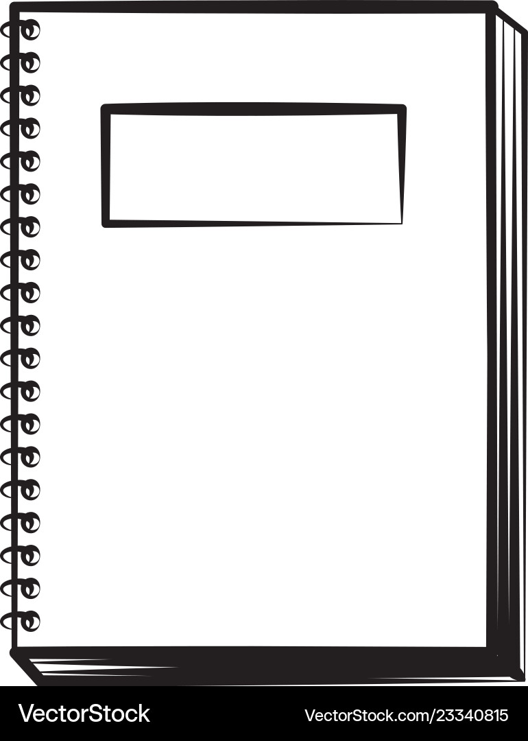 Notebook doodle on white background Vector Image