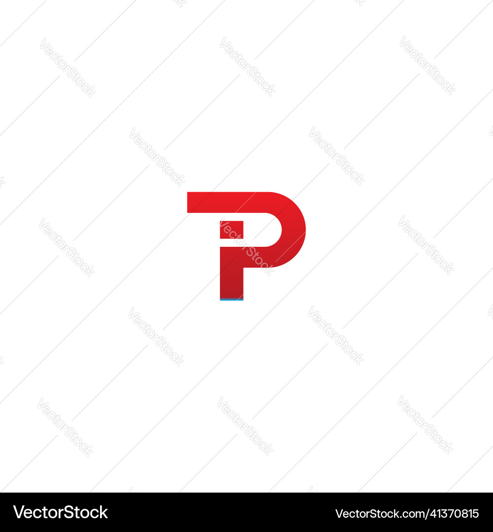 P initial company logo Royalty Free Vector Image