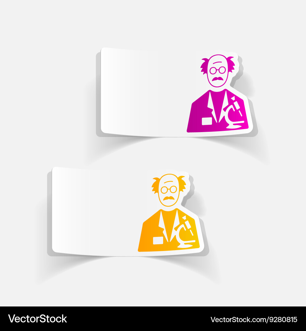 Realistic design element scientist Vector Image