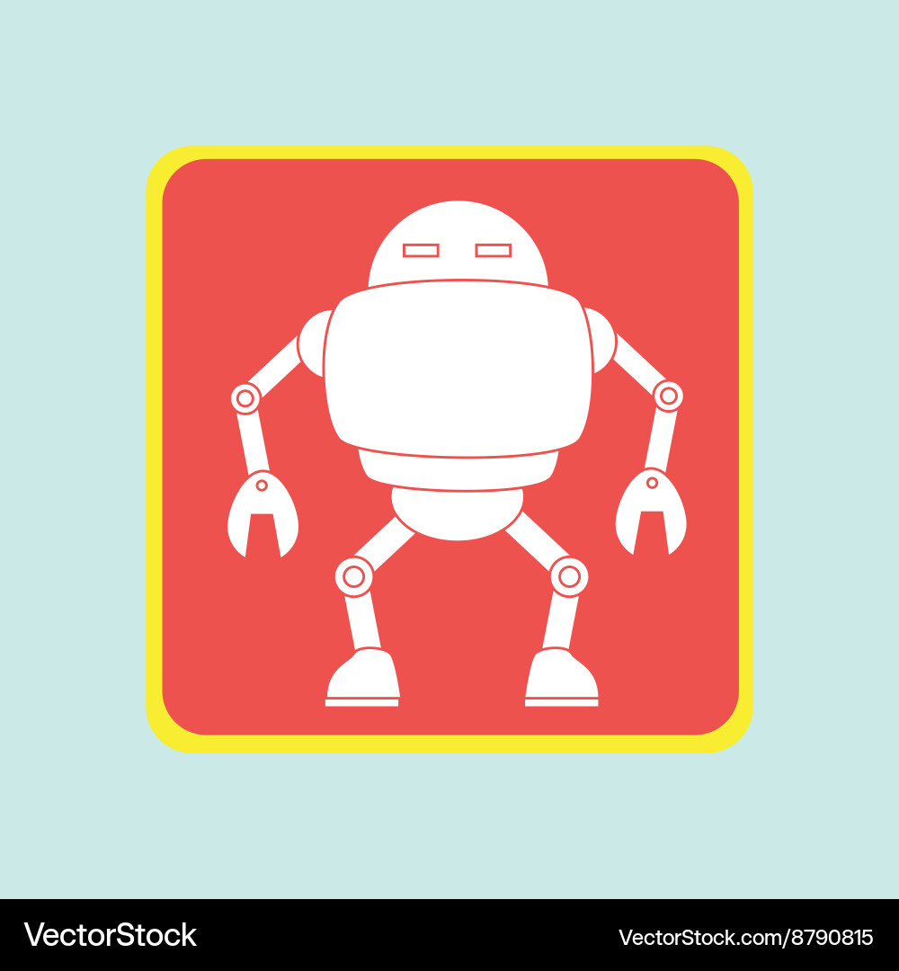 Robot icon design vector image