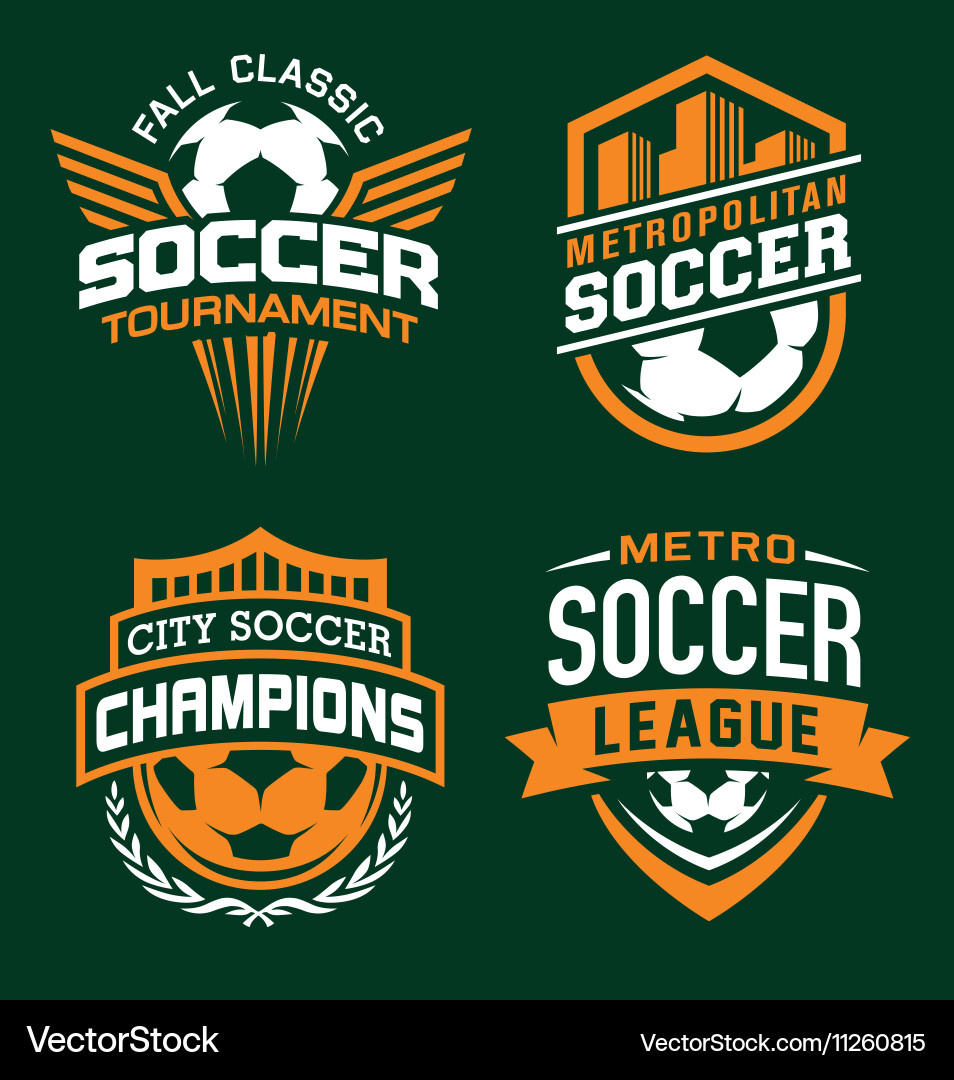 Soccer Emblem Collection vector image