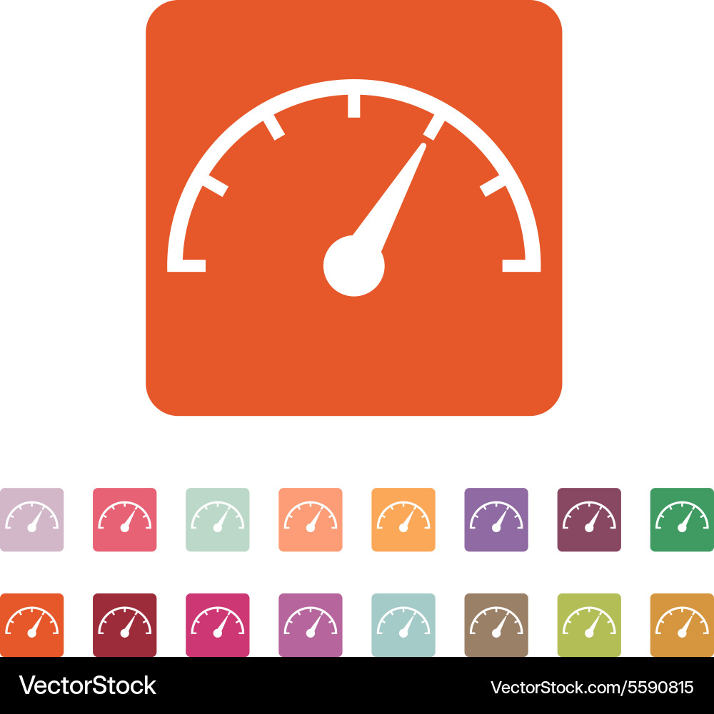 Tachometer speedometer and indicator icon vector image