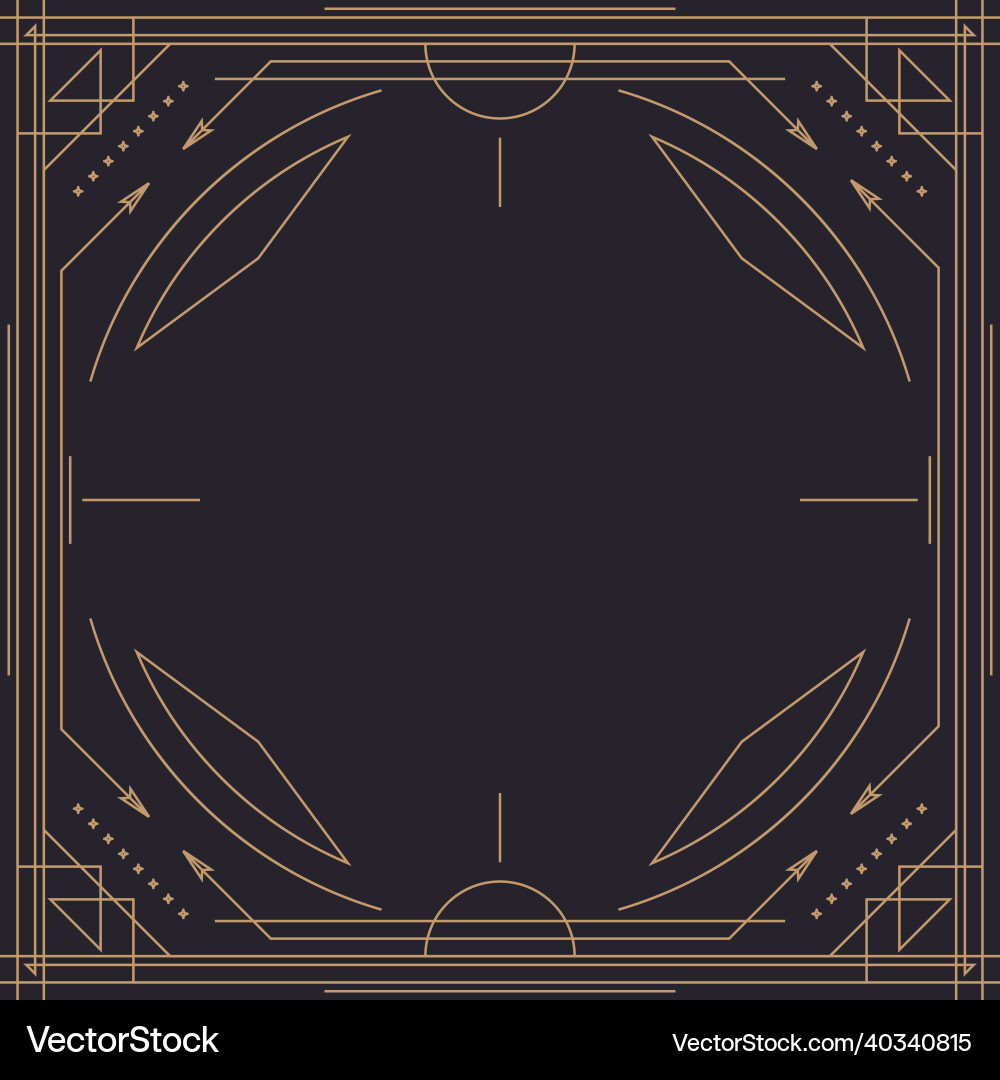 Thin line frame abstract geometric linear design Thin line frame abstract geometric linear design vector image
