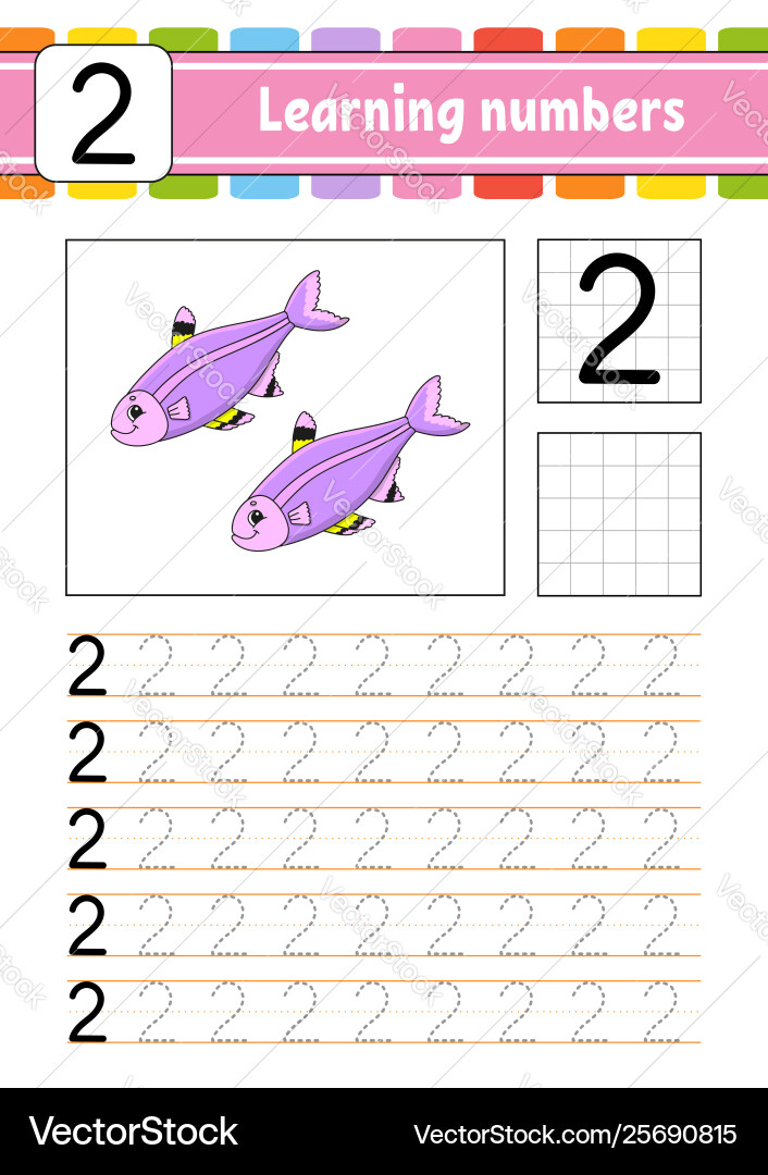 Trace and write handwriting practice learning Trace and write handwriting practice learning vector image